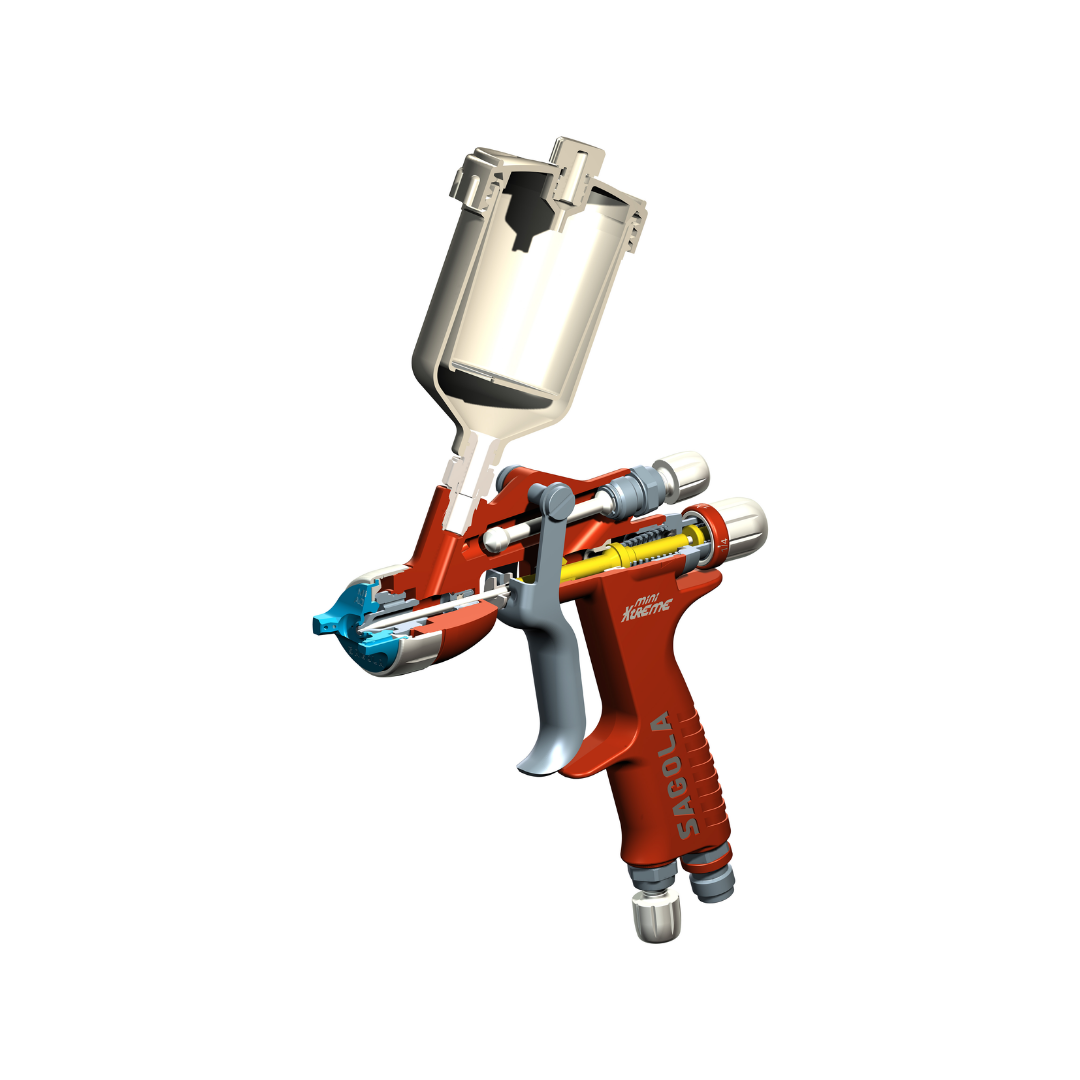 Pistola Retoques Sagola MiniXTREME gravedad - Imagen 2